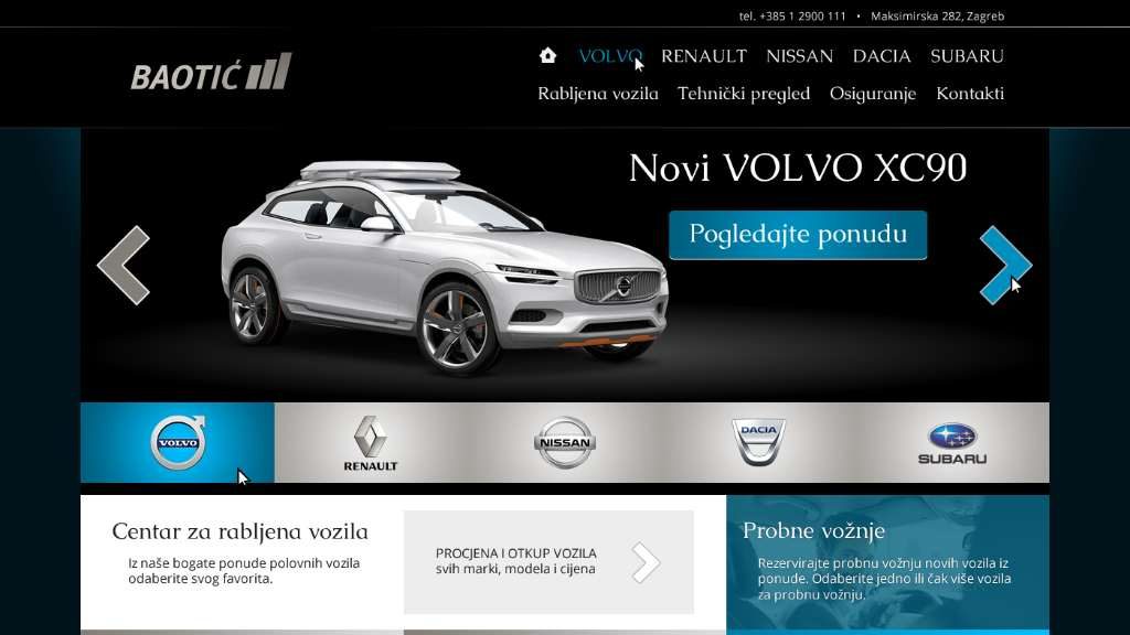 Autokuća Baotić - multi-brand web stranica