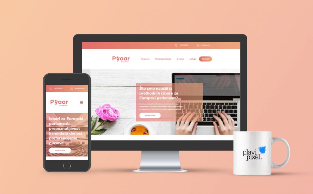 Kreiran branding i web stranica za Pyaar agenciju za odnose s javnošću