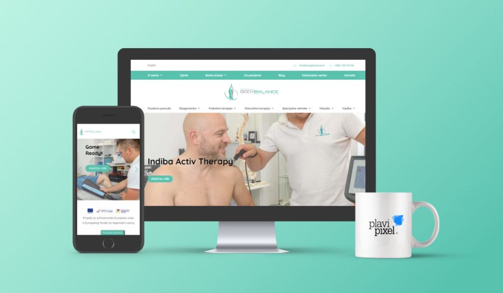 Redizajnirana web stranica poliklinike Body Balance