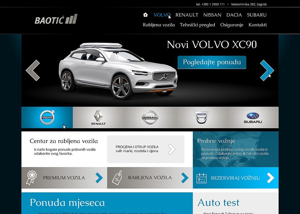 Autokuća Baotić - prikaz web stranice