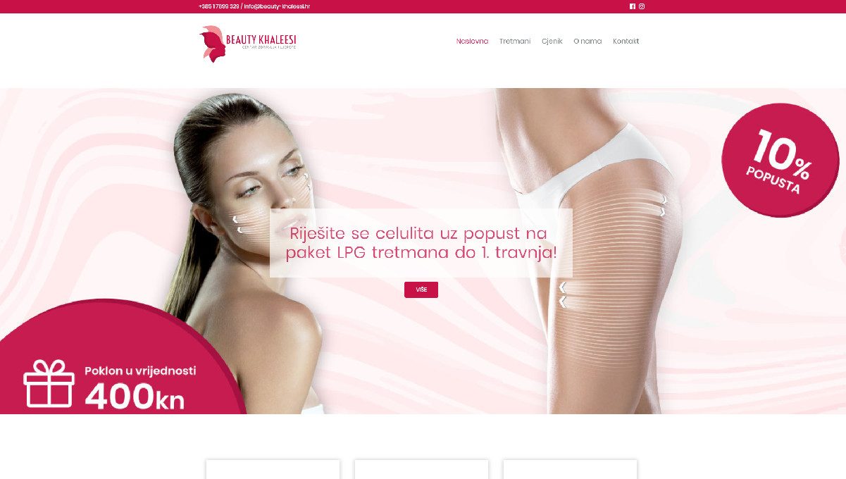 Beauty Khaleesi - prikaz web stranice