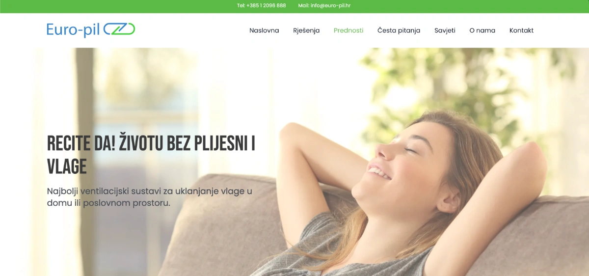Euro-Pil - prikaz web stranice