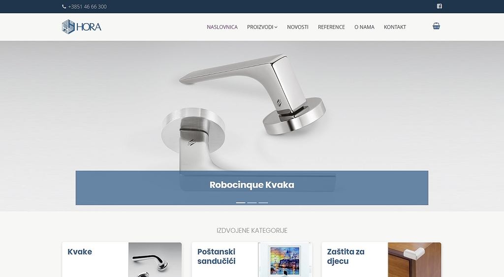 HORA - prikaz web stranice