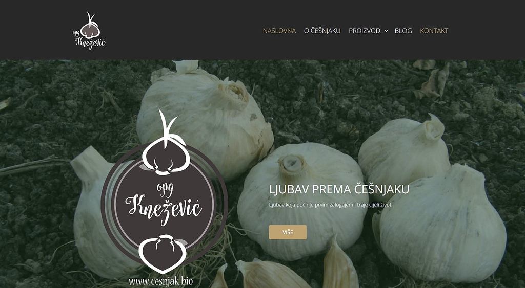 OPG Knežević - prikaz web stranice