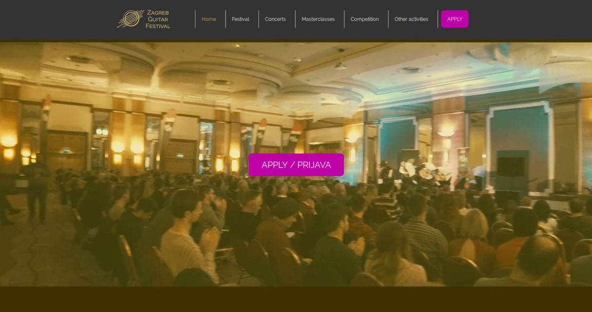 Zagreb Guitar Festival - prikaz web stranice